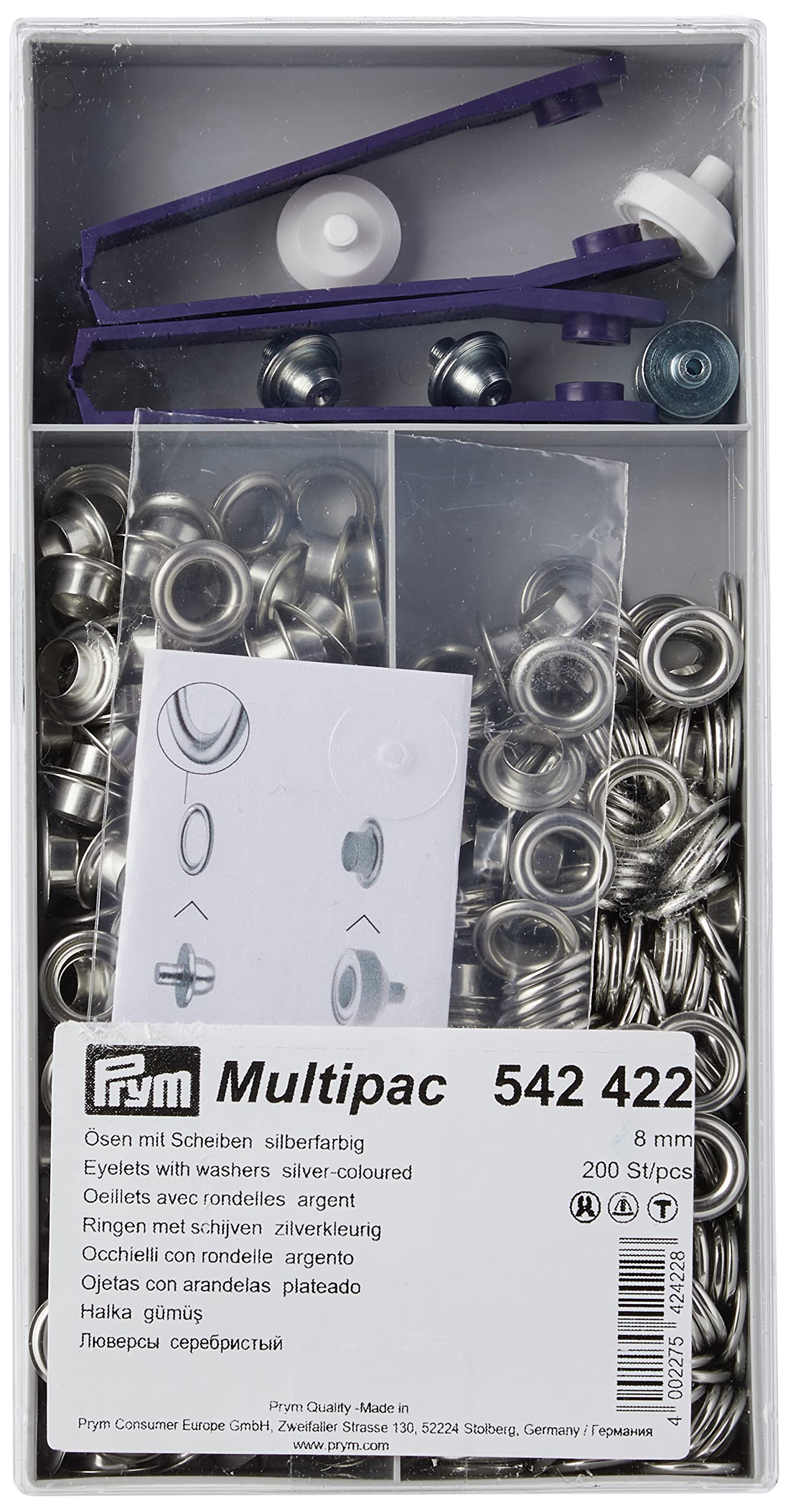 prym-sen-mit-scheiben-oeillets-avec-rondelles image 1