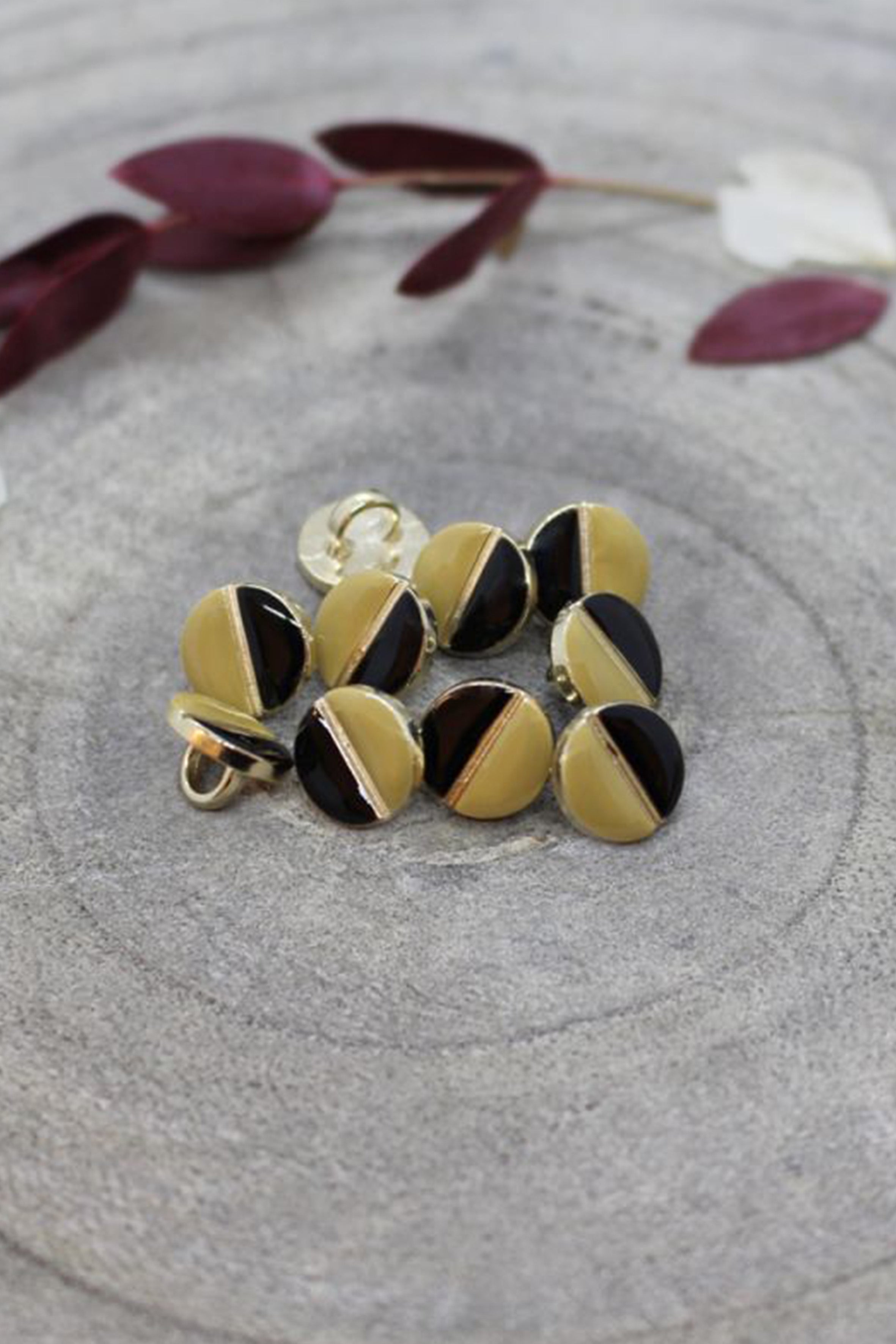 atelier-brunette-boutons-wink-black-mustard-x10-boutons-couture image 1