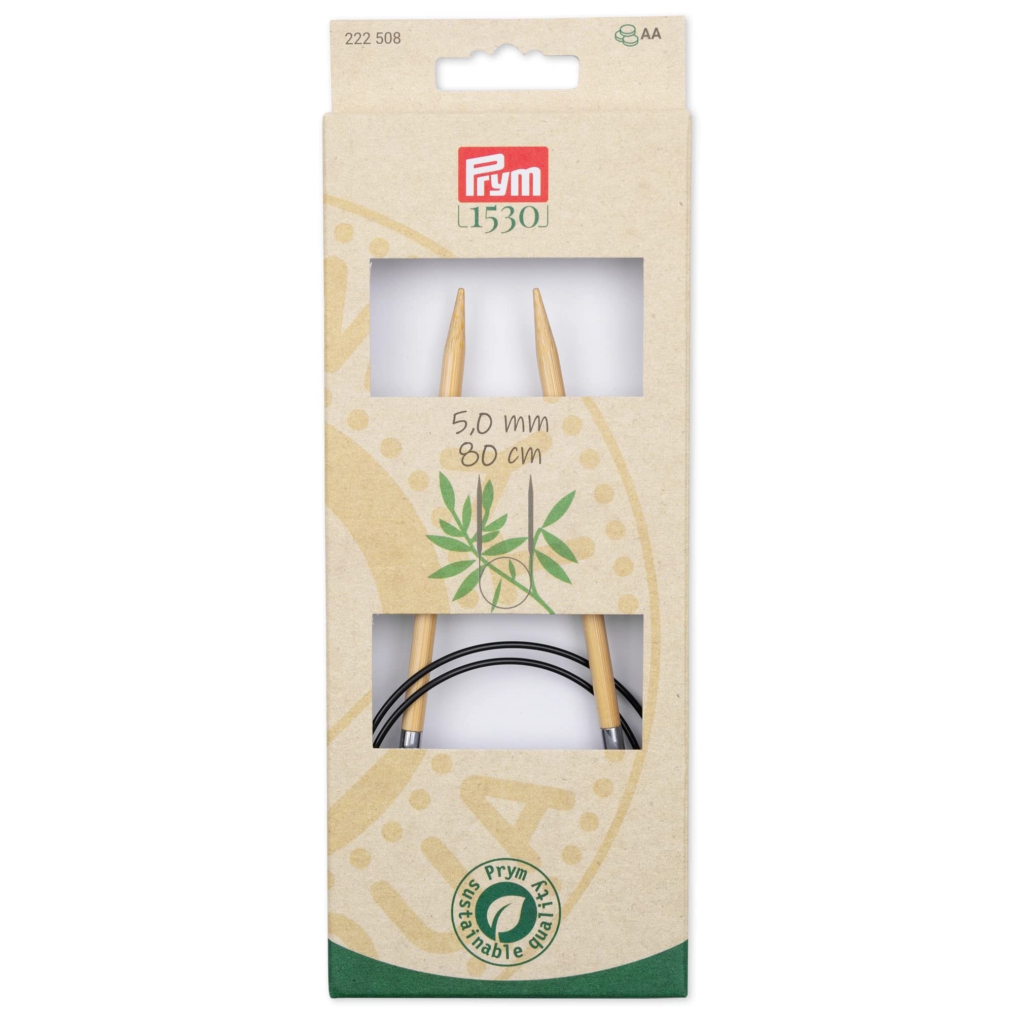 prym-1530-aiguilles-tricoter-circulaires-bambou-naturel image 1