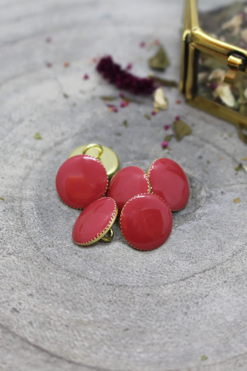 atelier-brunette-boutons-gem-terracotta-x10 image 1