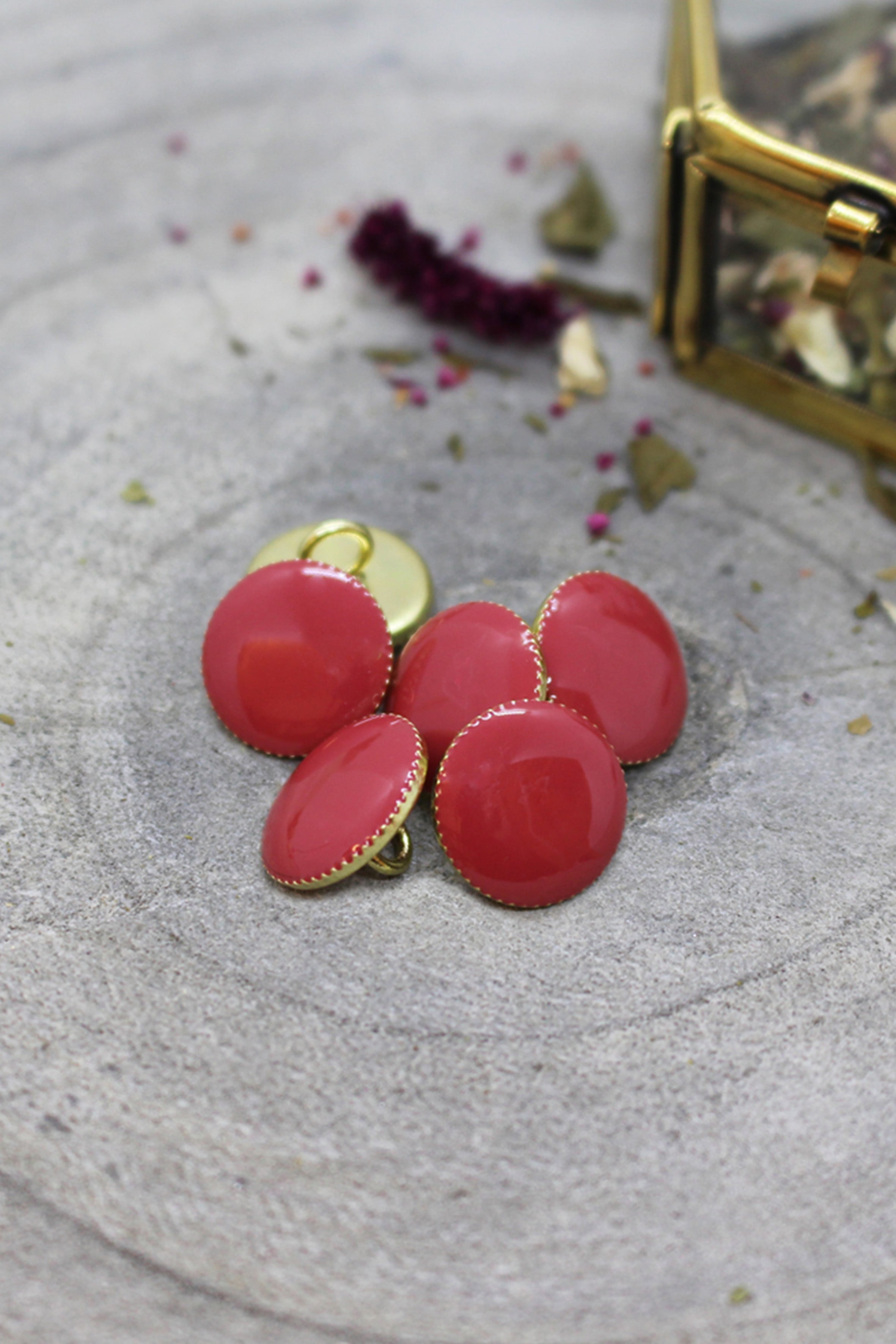 atelier-brunette-boutons-gem-terracotta-x10 image 1