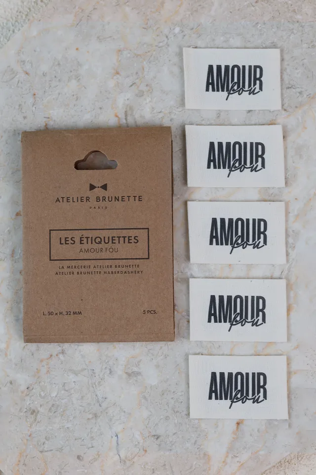 atelier-brunette-pack-tiquettes-amour-fou-5-tiquettes-coton image 1