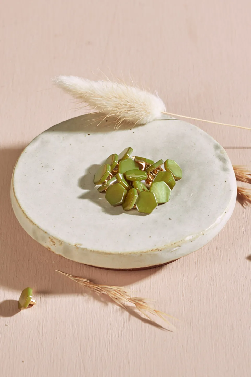 atelier-brunette-boutons-quartz-matcha-leaf-x10 image 1