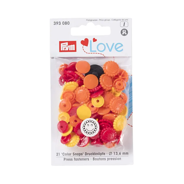 prym-love-color-snaps-fleur-13-6-mm-jaune-orange-rouge-30-pi-ces image 1