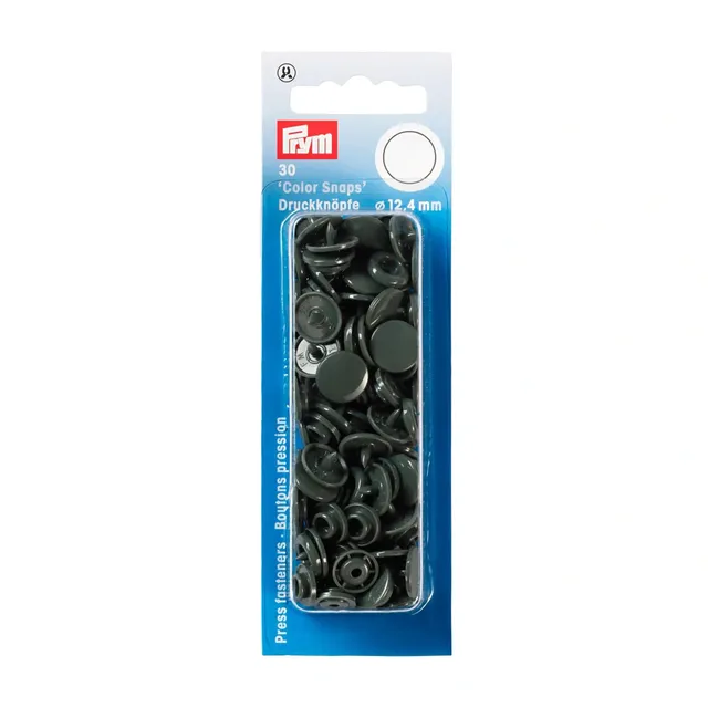 prym-color-snaps-boutons-pression-sans-couture-rond-12-4-mm-gris-fonc-393109 image 1