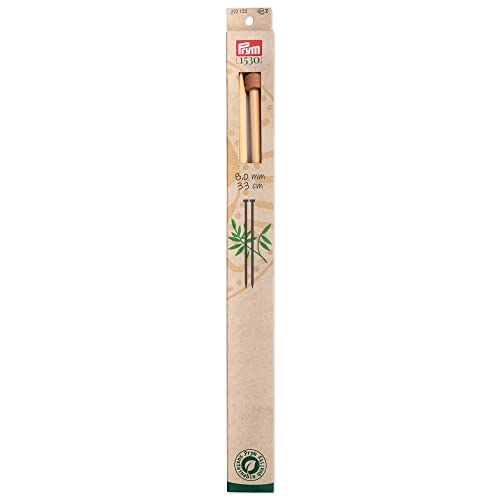 prym-1530-aiguille-tricoter-pointe-unique-bambou-33-cm-8-00-mm-naturel image 4