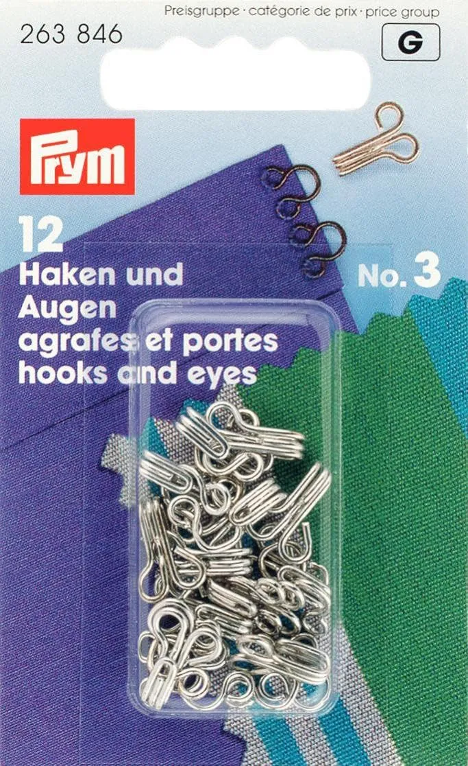 prym-originals-crochets-et-yeux-laiton-n-3-argent-12-pi-ces image 1