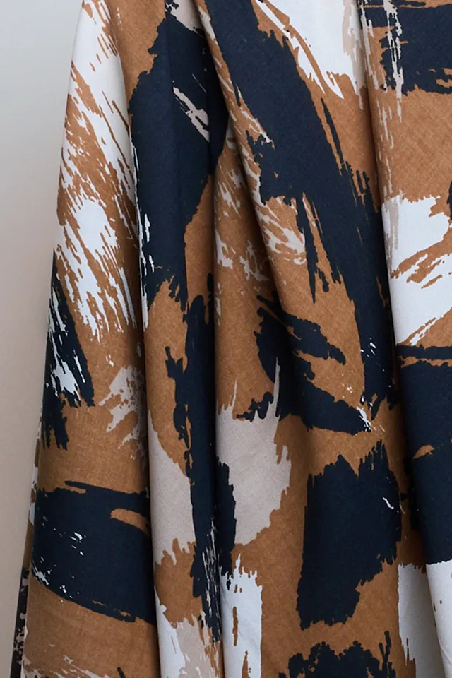atelier-brunette-tissu-mira-pecan-pie-viscose-ecovero-10-cm-x-140-cm image 1