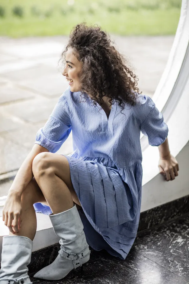 fibre-mood-hope-robe-patron-de-couture-robe-ample-fronc-e-xs-xxxl image 1