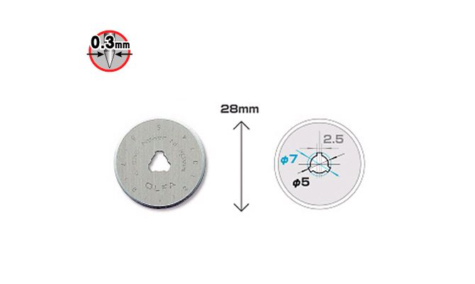 atelier-brunette-lame-de-rechange-pour-cutter-olfa-28-mm-r-f-75407 image 2
