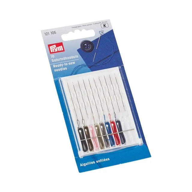 prym-originals-aiguilles-coudre-pr-tes-coudre-avec-fil-10-pi-ces-argent image 1