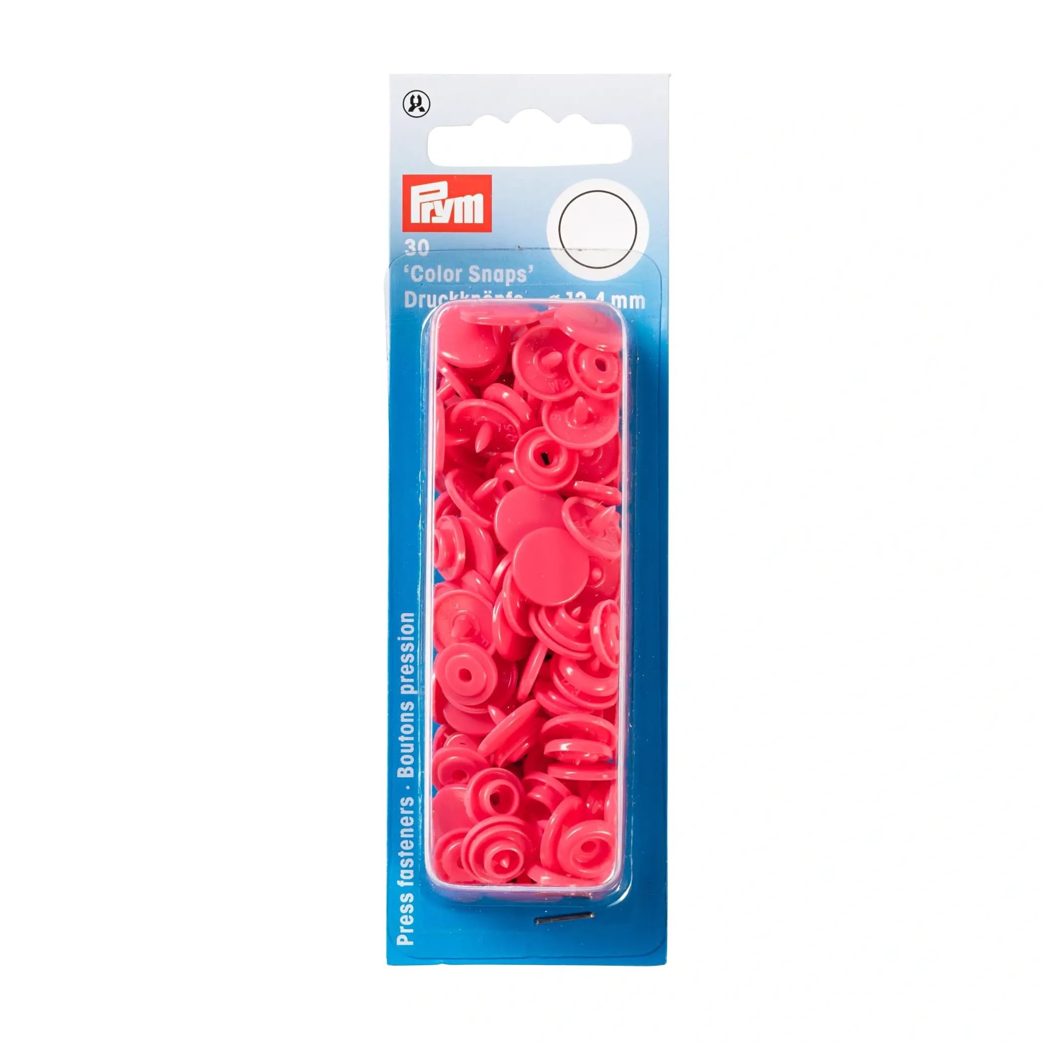 prym-color-snaps-393133-boutons-pression-plastique-framboise-12-4-mm-set-de-30 image 1