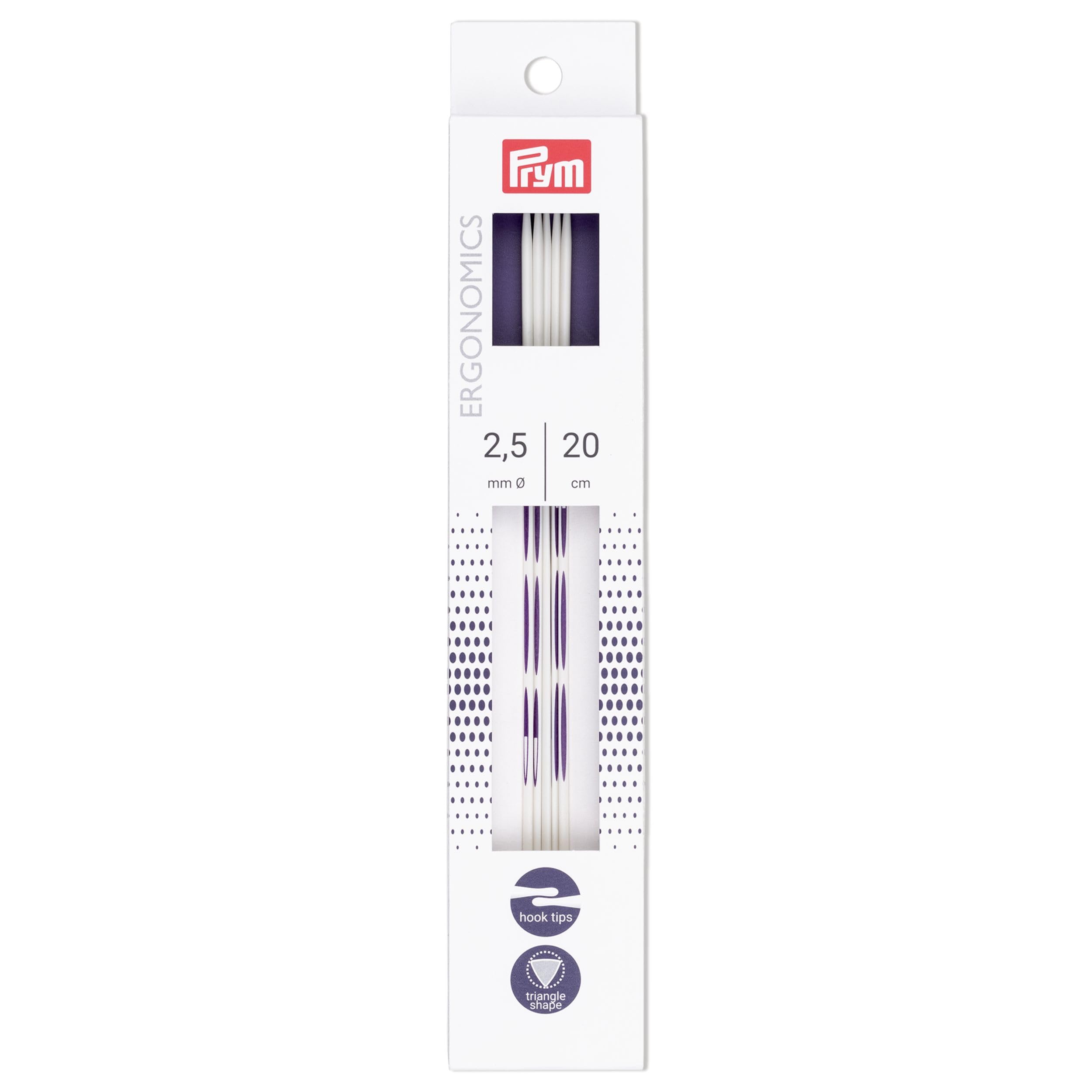 prym-ergonomics-aiguilles-double-pointe-20-cm-2-50-mm image 1