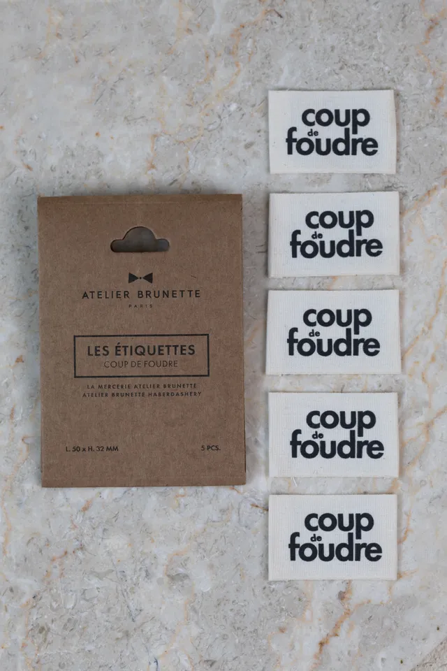 atelier-brunette-pack-5-tiquettes-tiss-es-coup-de-foudre-mercerie image 1