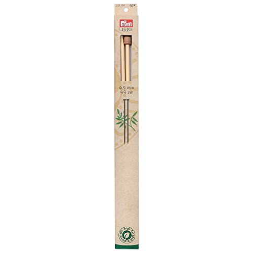 prym-1530-aiguille-tricoter-pointe-unique-bambou-33-cm-6-50-mm-naturel image 4