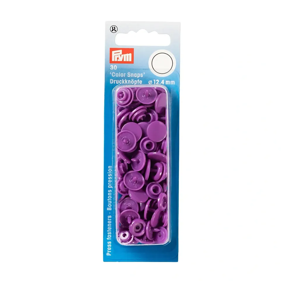 prym-love-color-snaps-boutons-pression-plastique-12-4-mm-violet image 1