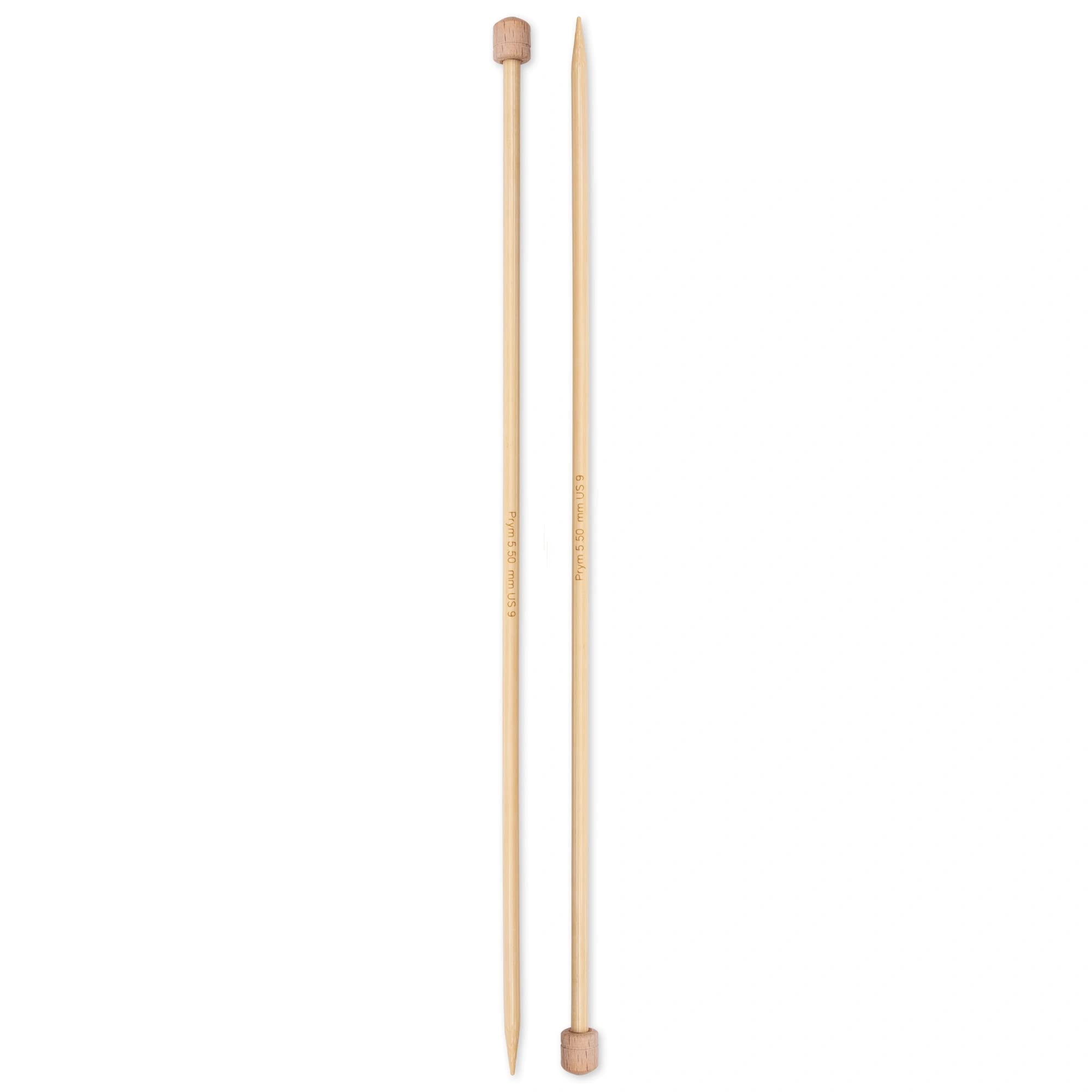 prym-1530-aiguille-tricoter-pointe-unique-bambou-33-cm-5-50-mm-naturel image 2