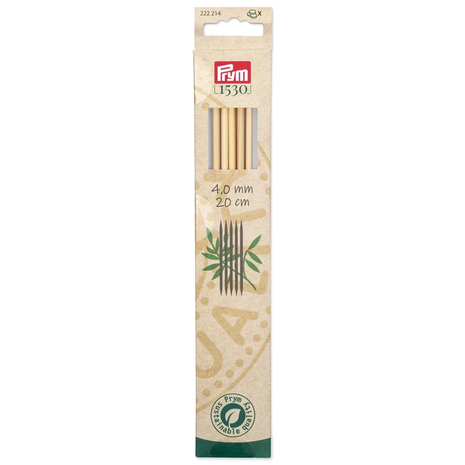 prym-222214-aiguilles-tricoter-2-pointes-bambou-20-cm-4-00-mm image 1