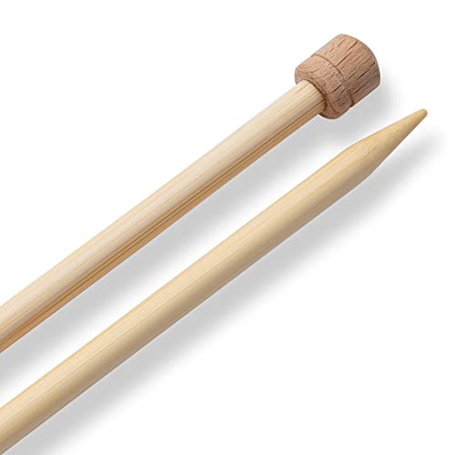 prym-1530-aiguille-tricoter-pointe-unique-bambou-33-cm-6-50-mm-naturel image 6