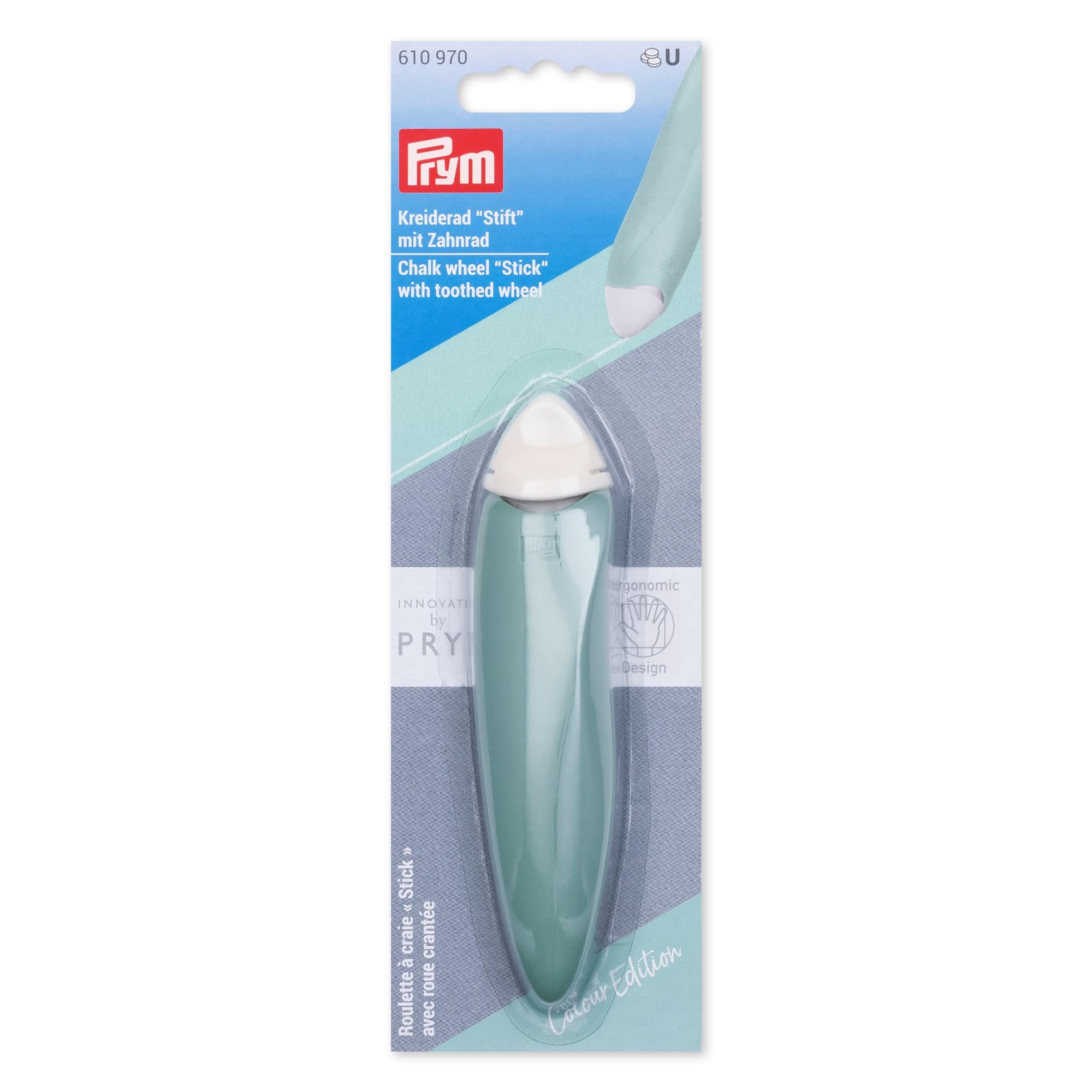 prym-610970-prym-ergonomics-stylo-craie-roulette-sauge-pour-marquage-tissu-coutu image 1