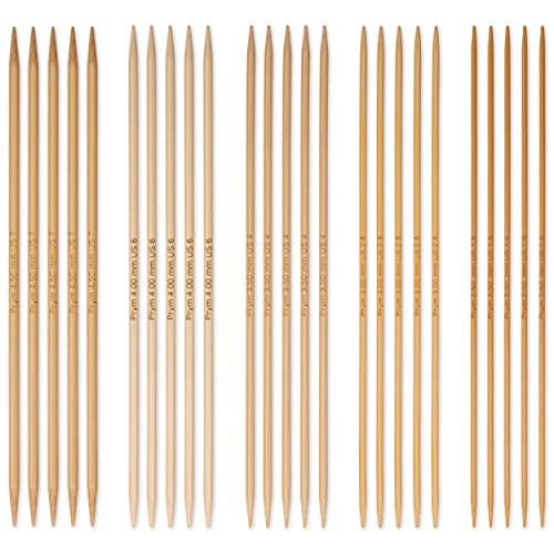 prym-1530-222910-jeu-5-aiguilles-double-pointe-bambou-20-cm-2-5-4-5-mm image 5