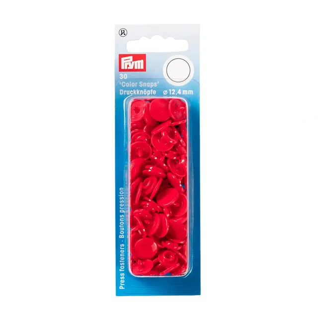 prym-color-snaps-393138-boutons-pression-plastique-rouge-12-4-mm-set-de-30 image 1