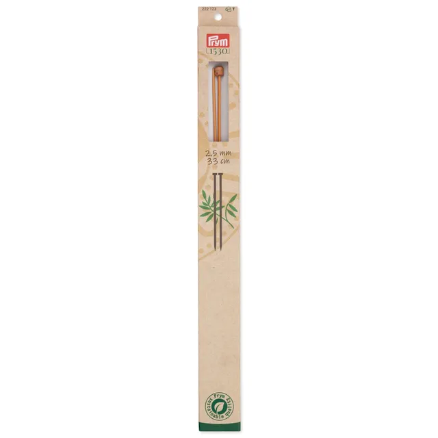 prym-1530-aiguille-tricoter-pointe-unique-bambou-33-cm-2-50-mm-naturel image 1