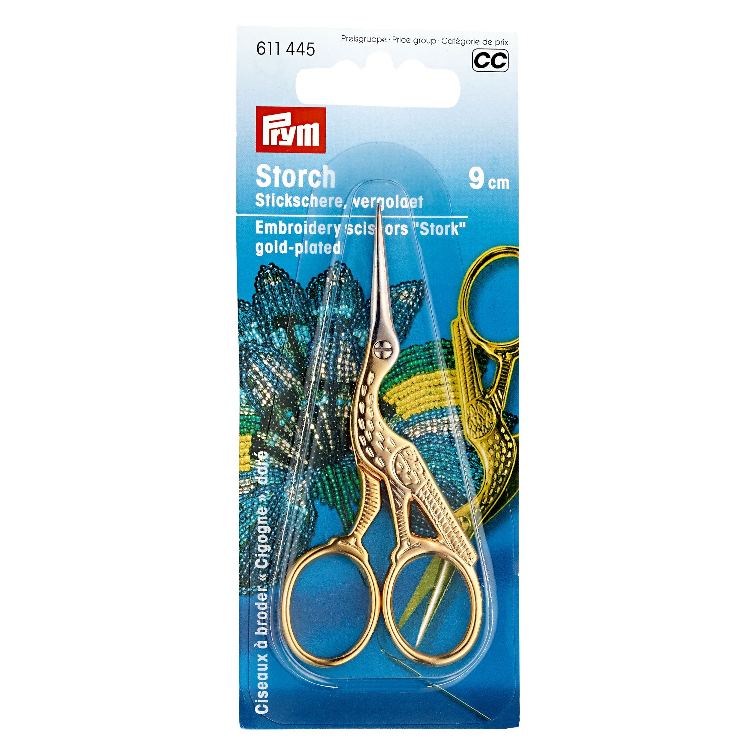 prym-611445-ciseaux-broder-cigogne-9-cm-acier-inoxydable-dor image 2