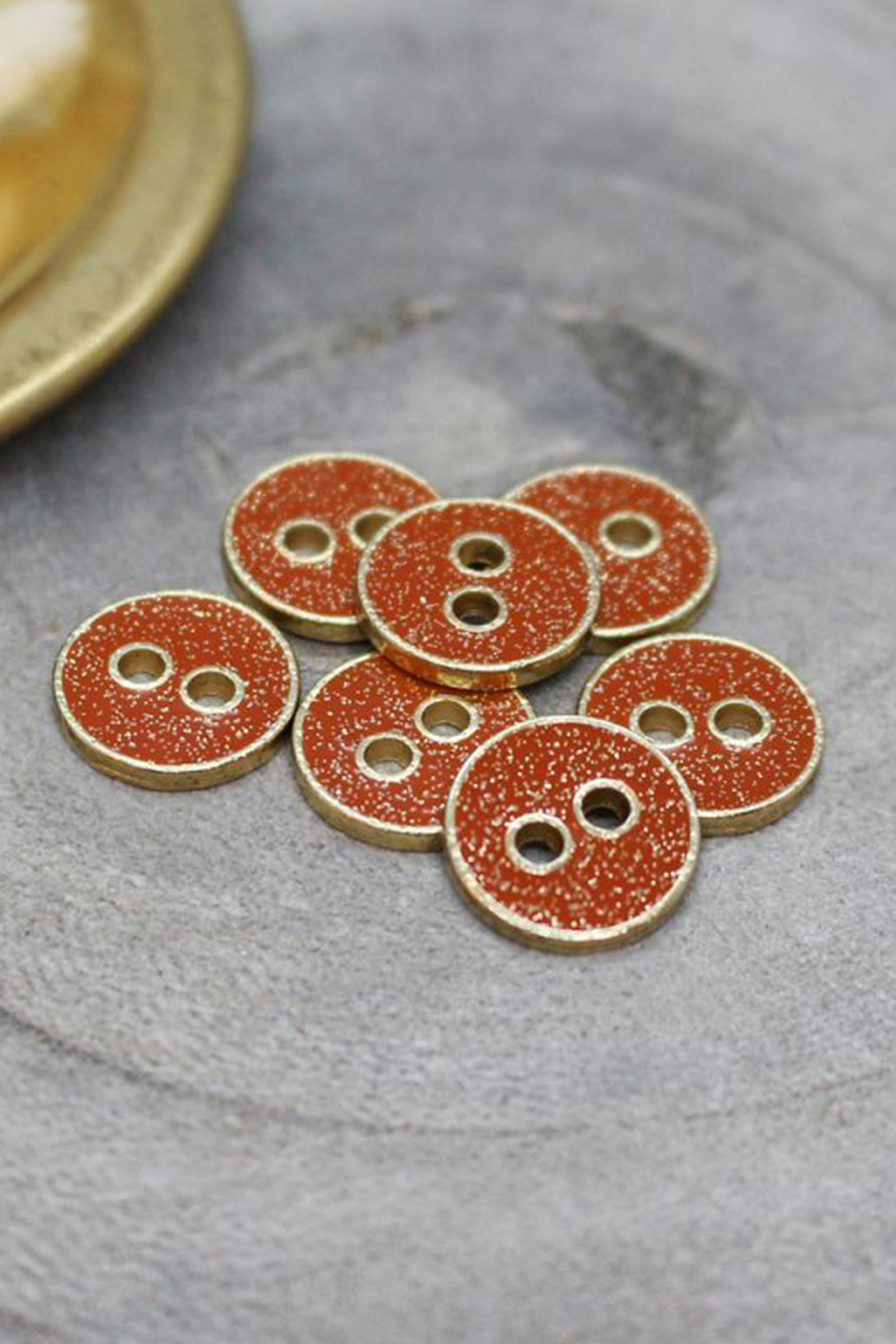 atelier-brunette-boutons-joy-glitter-poppy-tangerine-x10 image 1