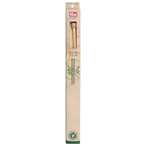 prym-1530-aiguilles-droites-tricoter-en-bambou-33-cm-9-mm-naturel image 2