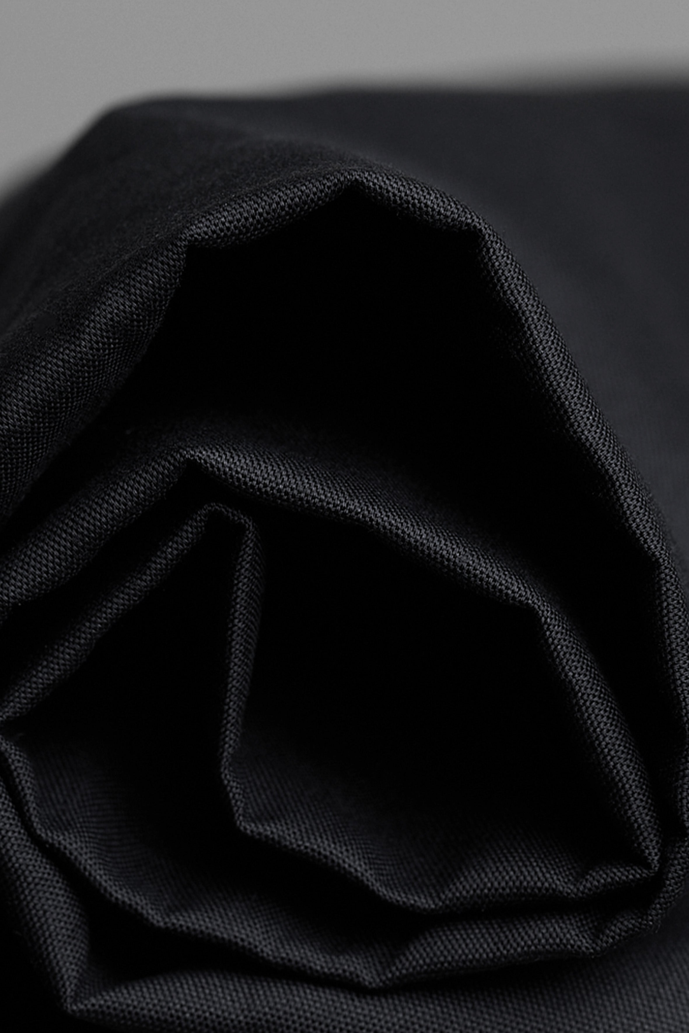 atelier-brunette-tissu-oxford-black-coton-uni-chemiserie image 1