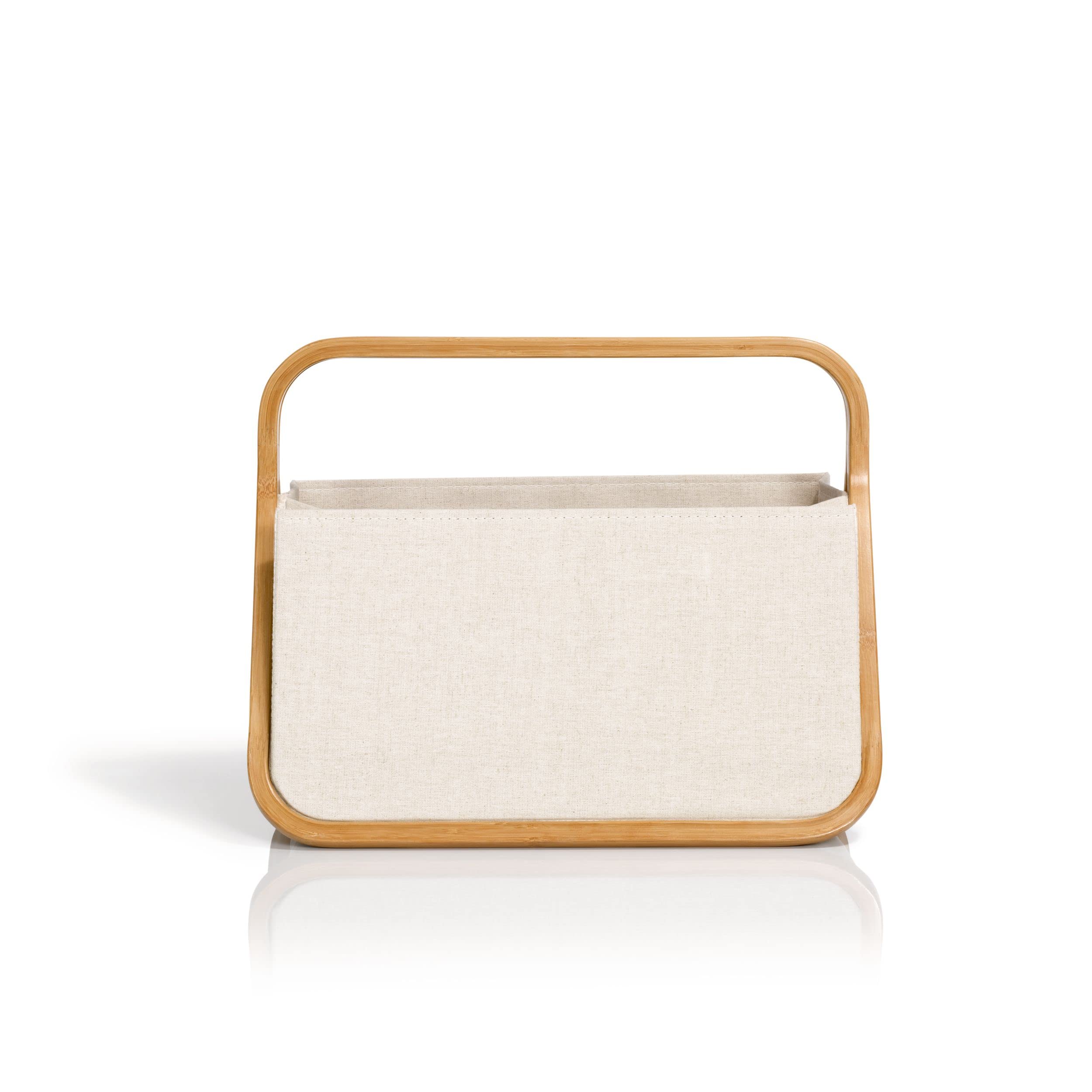prym-612563-panier-de-rangement-canvas-bamboo-nature image 2