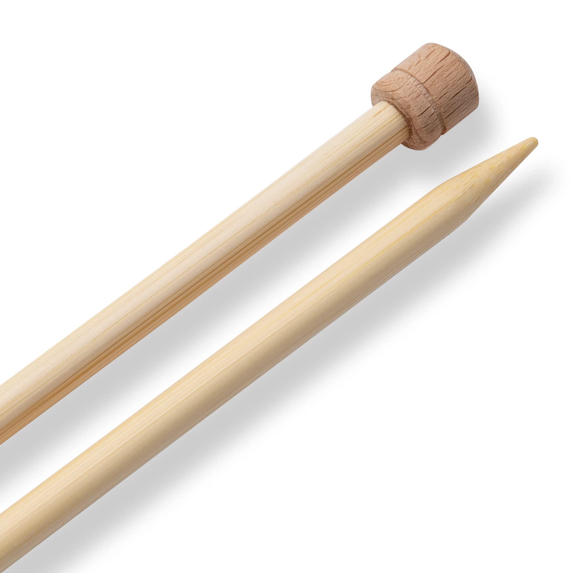 prym-1530-aiguille-tricoter-pointe-unique-bambou-33-cm-6-50-mm-naturel image 3