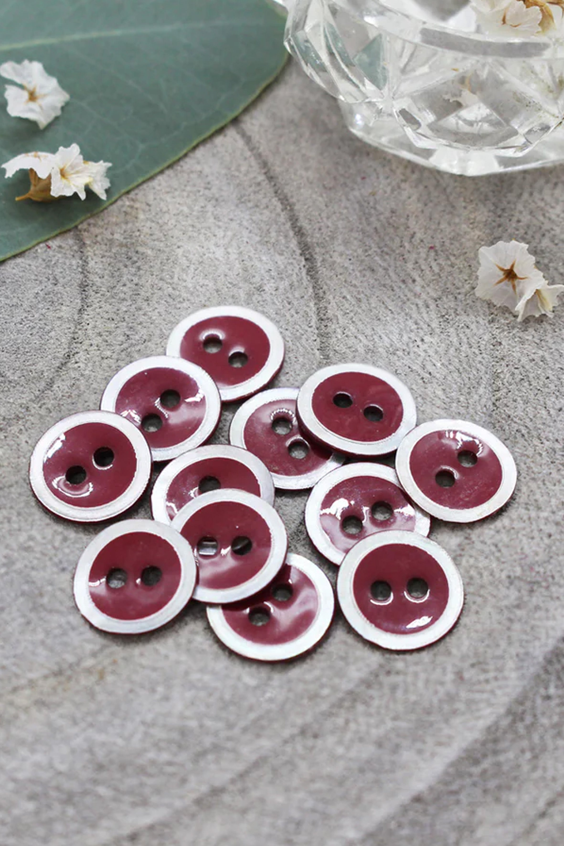 atelier-brunette-boutons-halo-amarante-x10 image 2