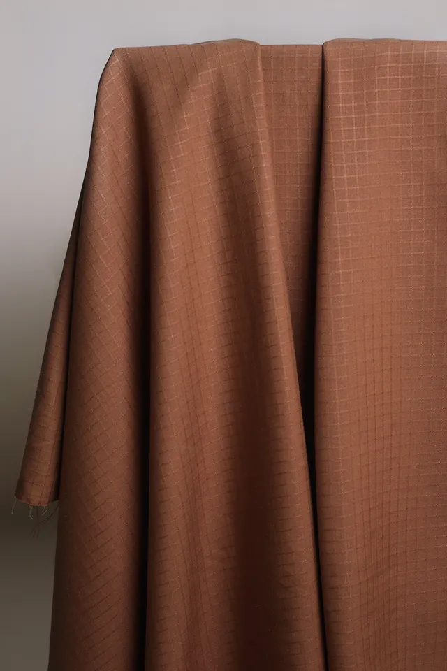 atelier-brunette-tissu-little-tile-pecan-pie-viscose-ecovero image 1