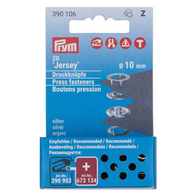 prym-390106-boutons-pression-jersey-sans-couture-10-mm-argent-30-pi-ces image 1