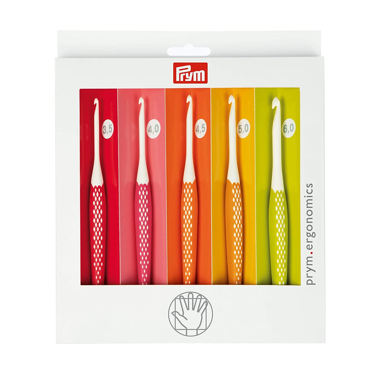 prym-ergonomics-set-5-crochets-3-5-6-0-mm-multicolore image 1