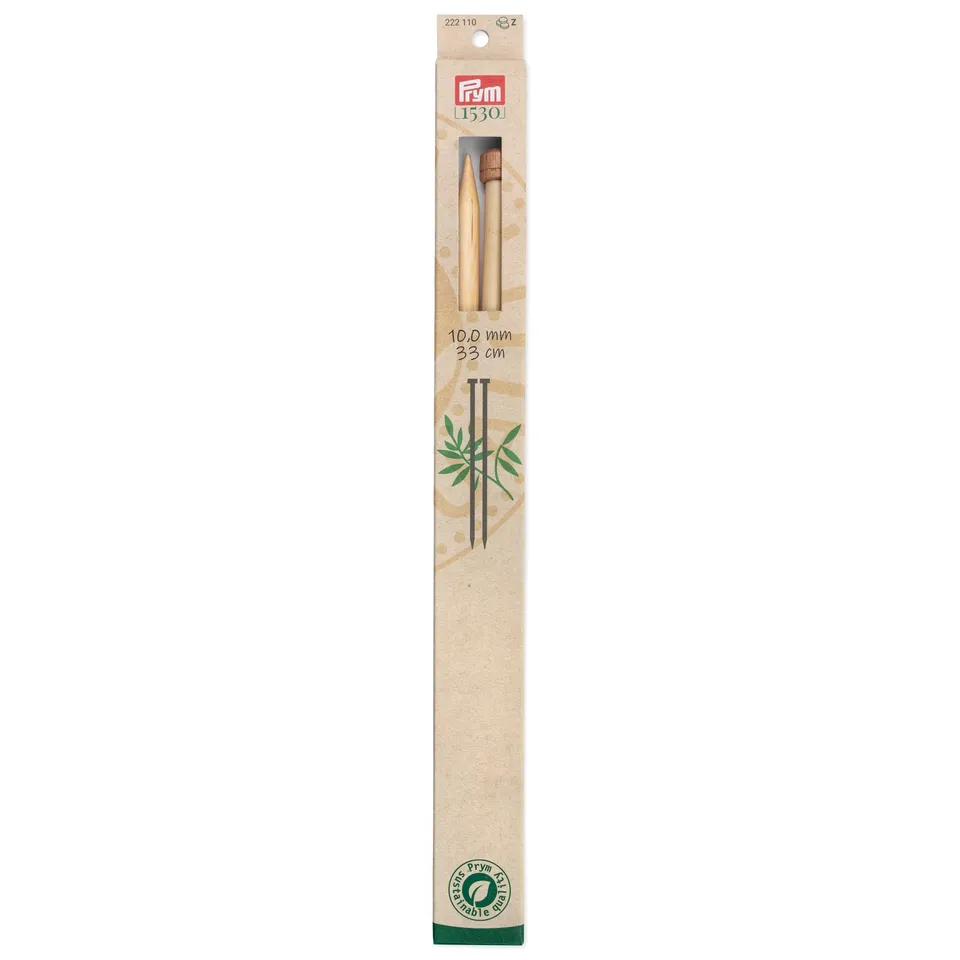 prym-aiguilles-tricoter-une-pointe-bambou-33-cm-10-00-mm-naturel image 1