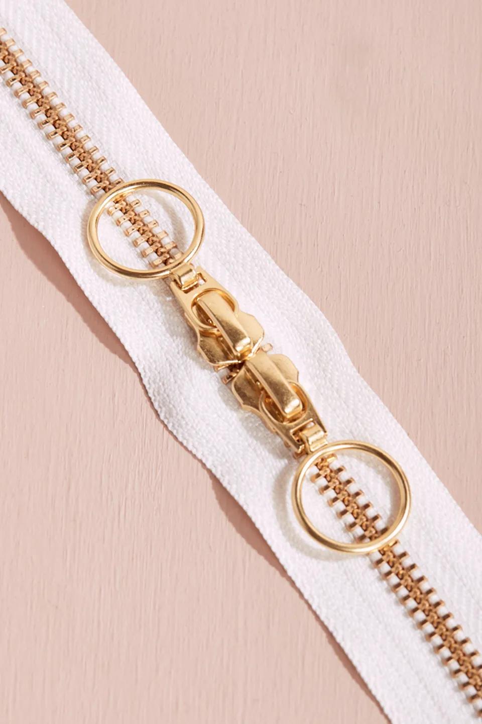 atelier-brunette-zip-double-curseur-gold-40-cm-fermeture-assortie-gabardine image 1