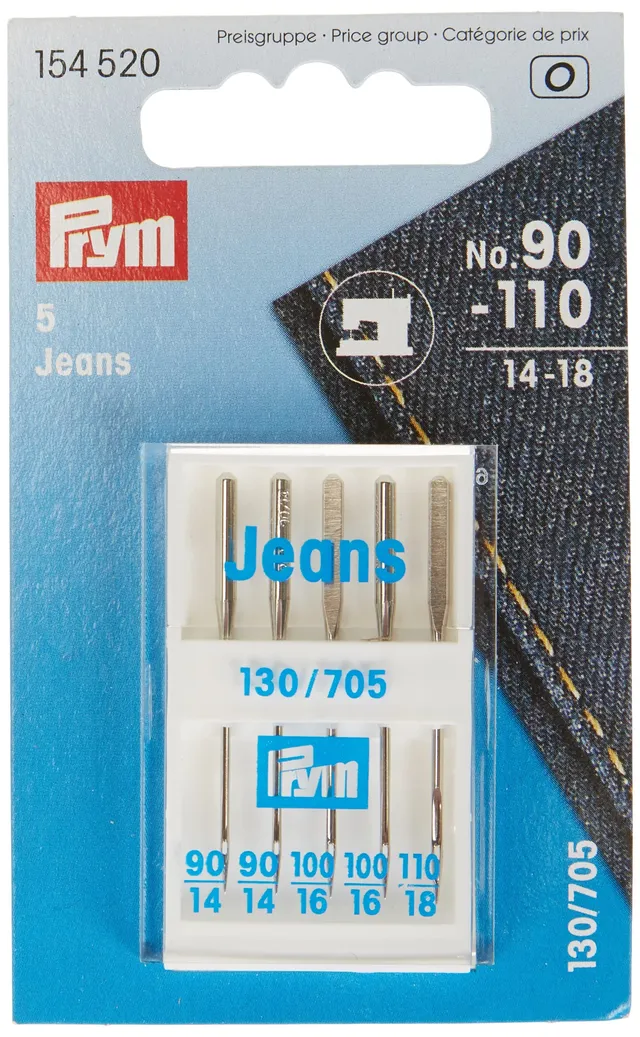 prym-154520-aiguilles-machine-jeans-130-705-h-no-90-110-set-de-5-pi-ces-acier-ar image 1