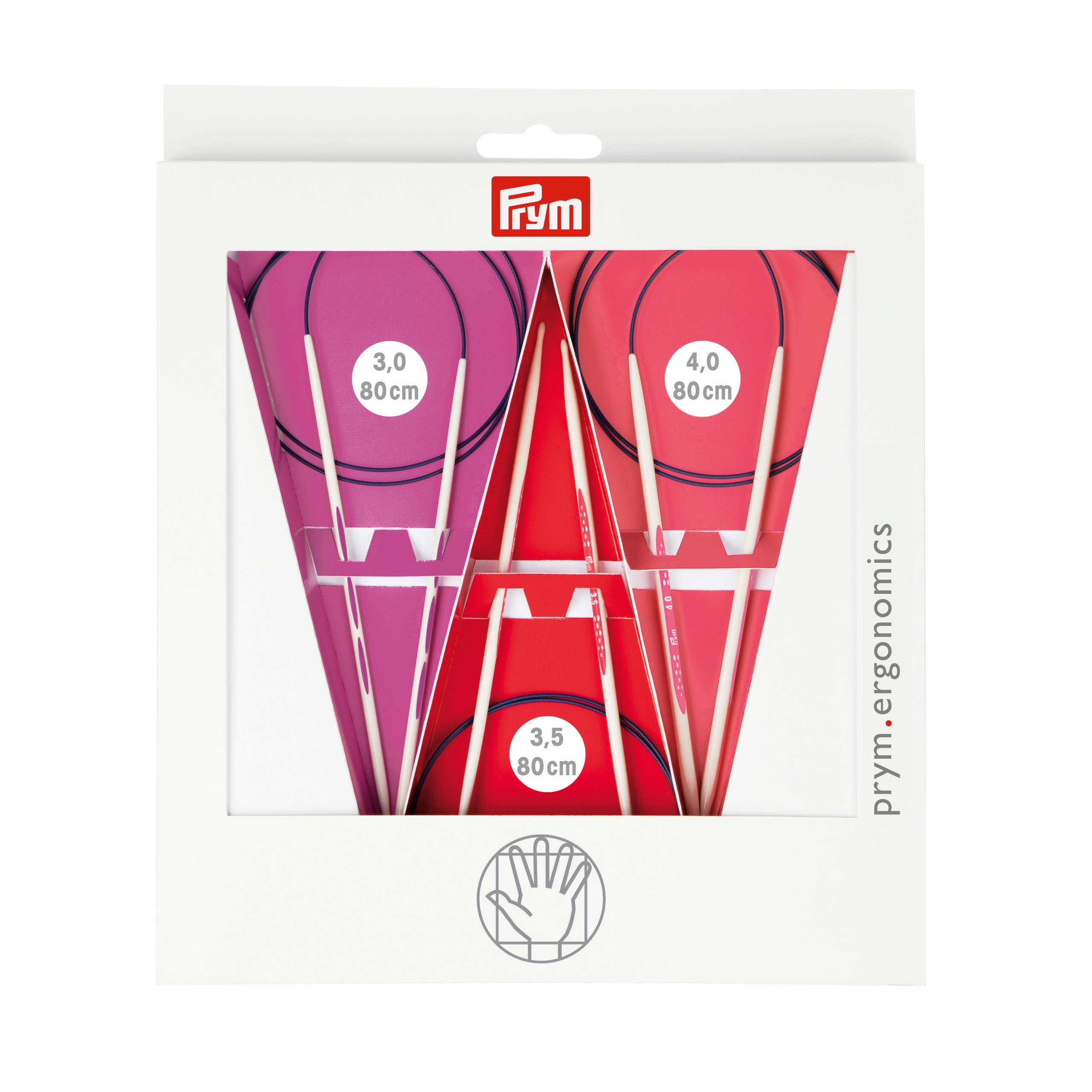 prym-ergonomics-jeu-de-3-aiguilles-circulaires-80-cm-3-0-3-5-4-0-mm image 1