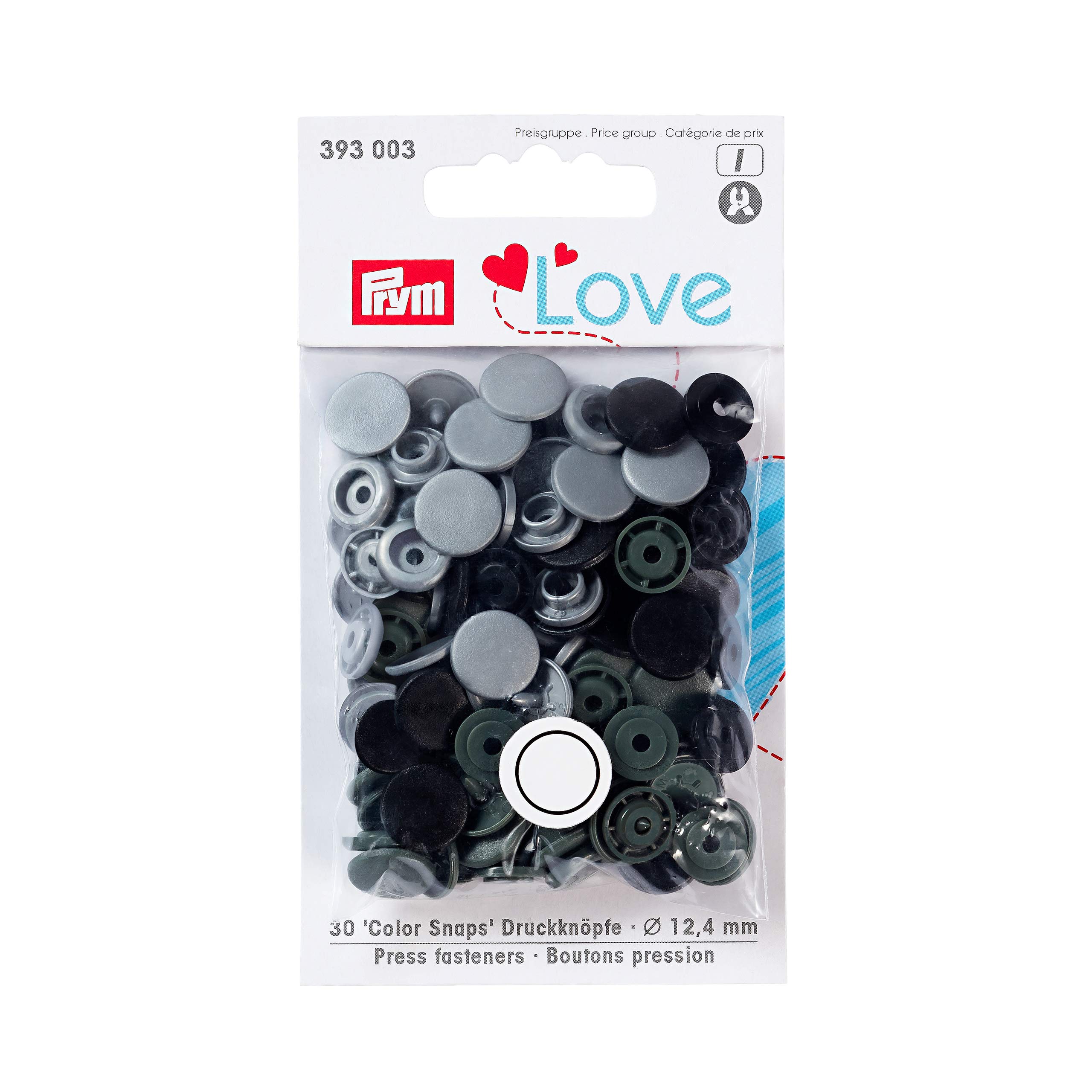 prym-love-color-snaps-boutons-pression-plastique-12-44-mm-gris image 1