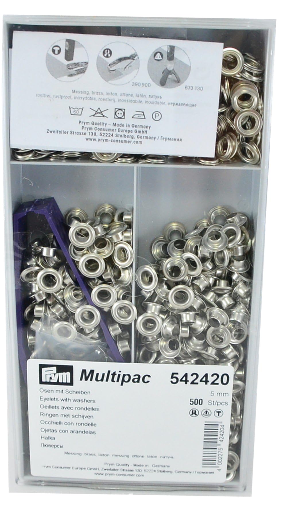 prym-oeillets-et-rondelles-14-mm-bronze-en-laiton-avec-outil-de-pose image 5