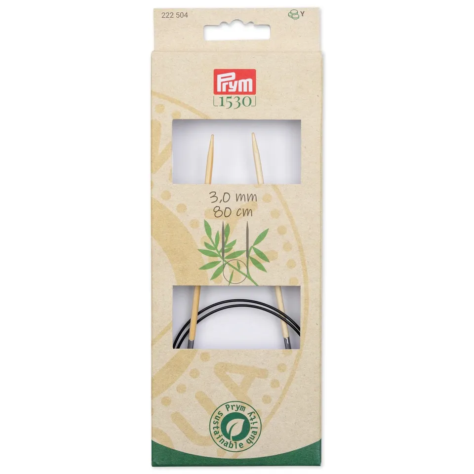 prym-222504-aiguilles-tricoter-circulaires-bambou-80-cm-3-00-mm-naturel image 1
