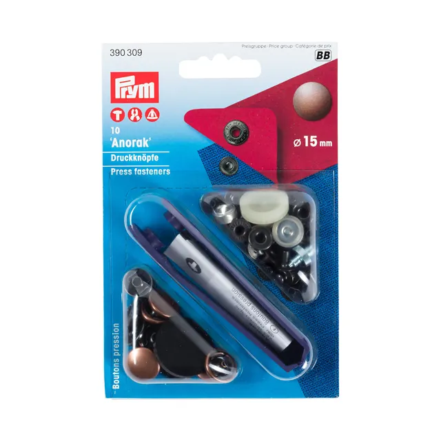 prym-originals-boutons-anorak-15-mm-cuivre-antique-sans-couture-x10 image 1