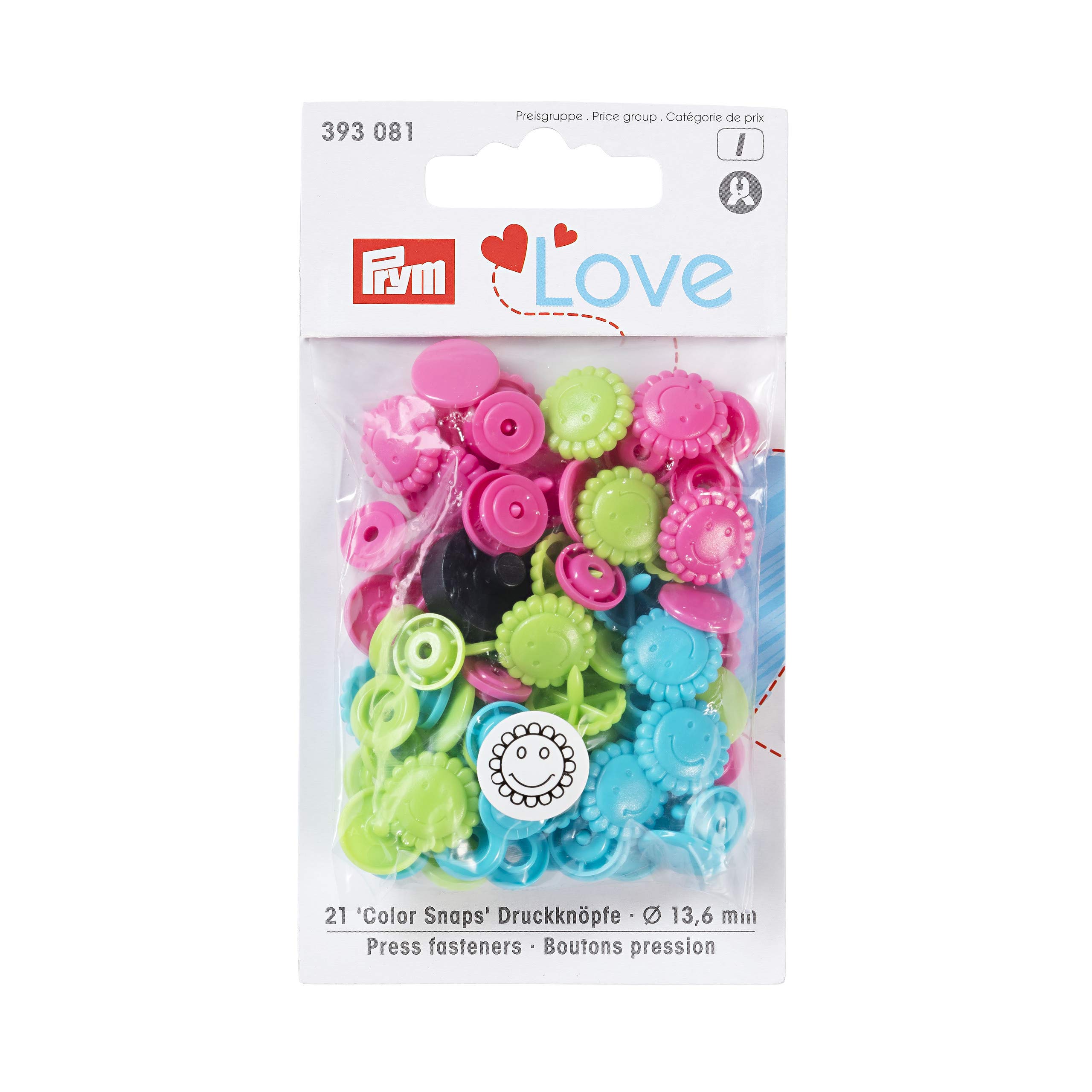 prym-love-boutons-pression-color-snaps-fleur-13-6-mm-turquoise-vert-pomme-rose-v image 1