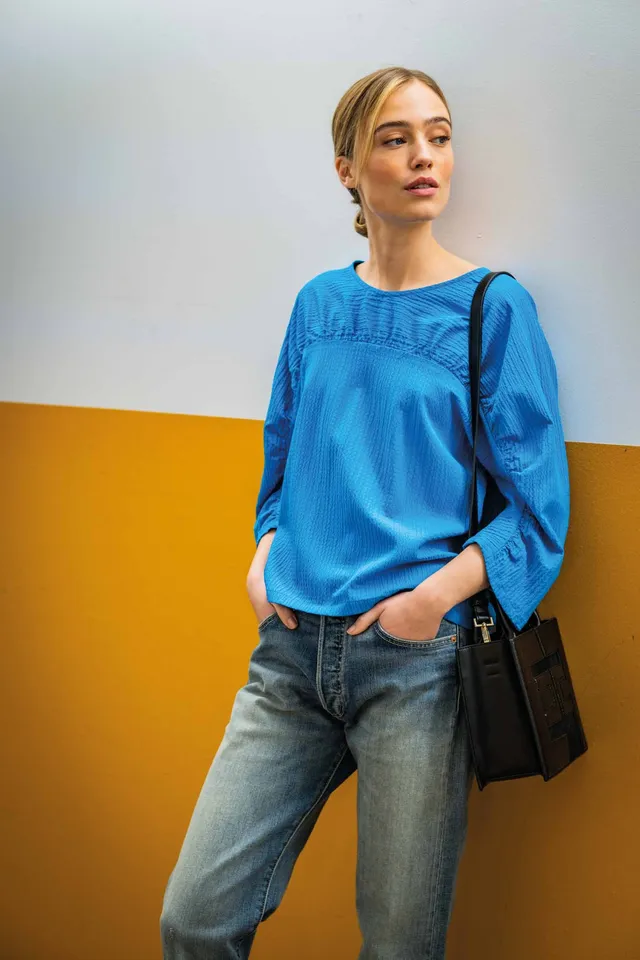 fibre-mood-harper-top-patron-de-couture-manches-3-4-encolure-arrondie-xs-xxxl image 1