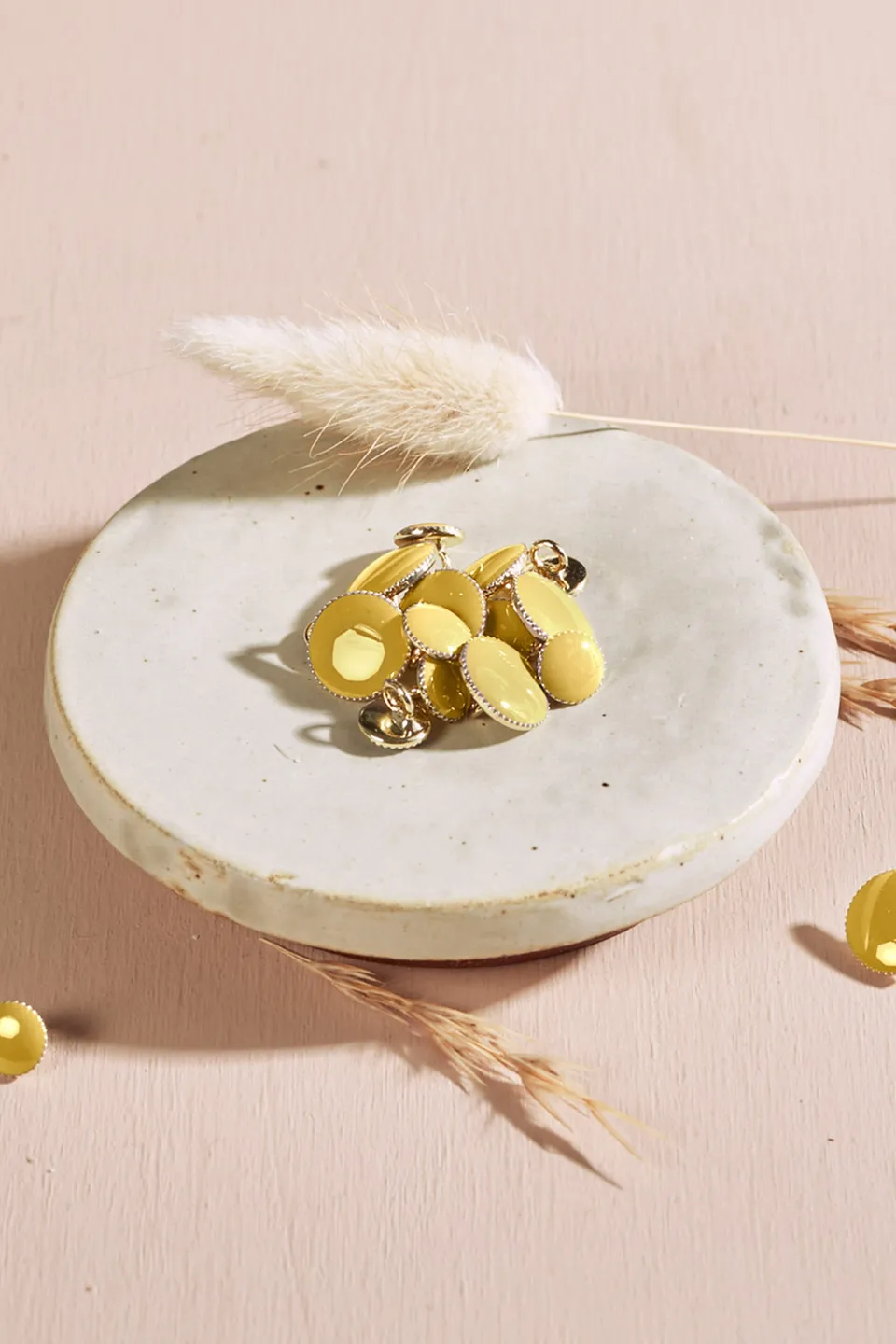 atelier-brunette-boutons-gem-lemon-x10-pied-dor image 1