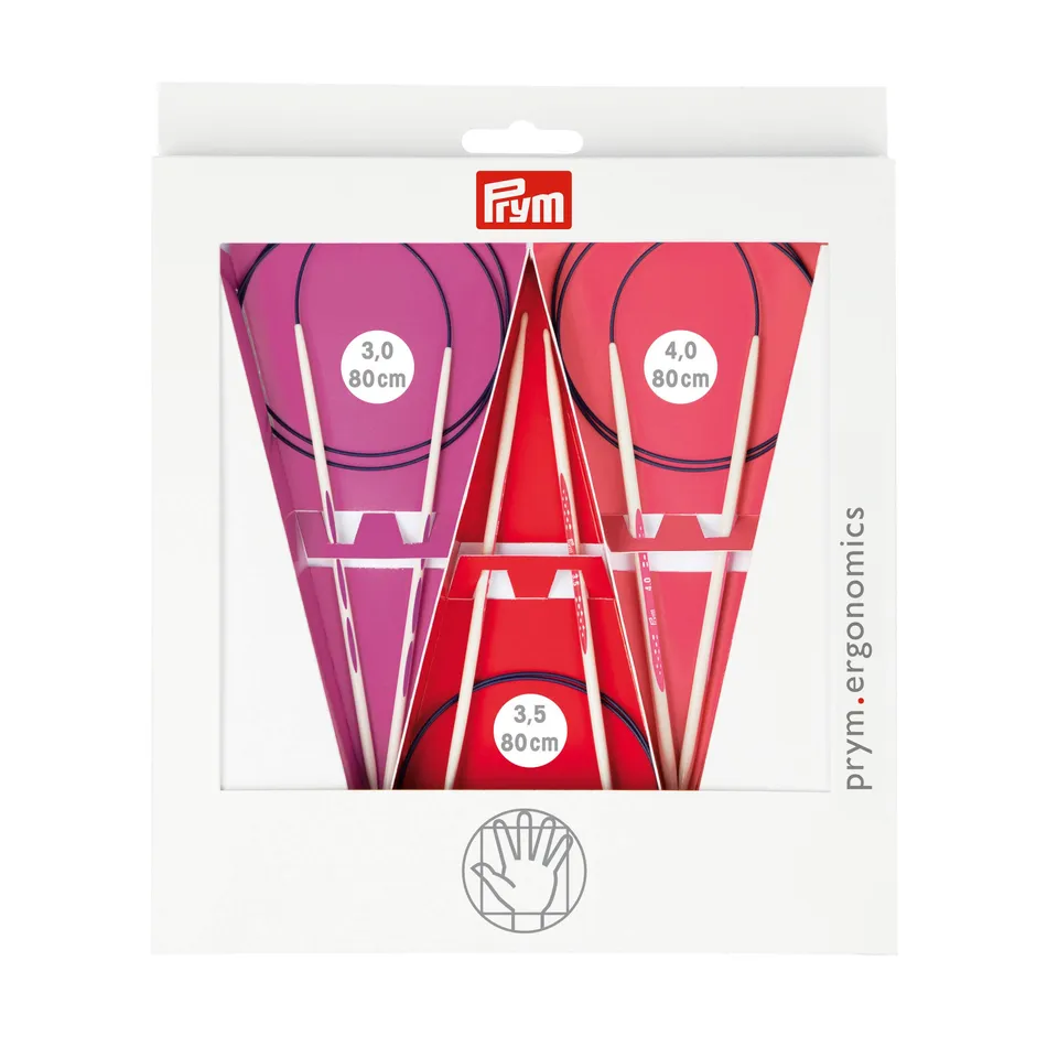 prym-ergonomics-jeu-de-3-aiguilles-circulaires-80-cm-3-0-3-5-4-0-mm image 1