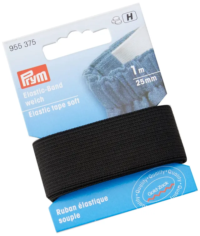prym-ruban-lastique-soft-top-noir-25-mm-x-1-m image 1